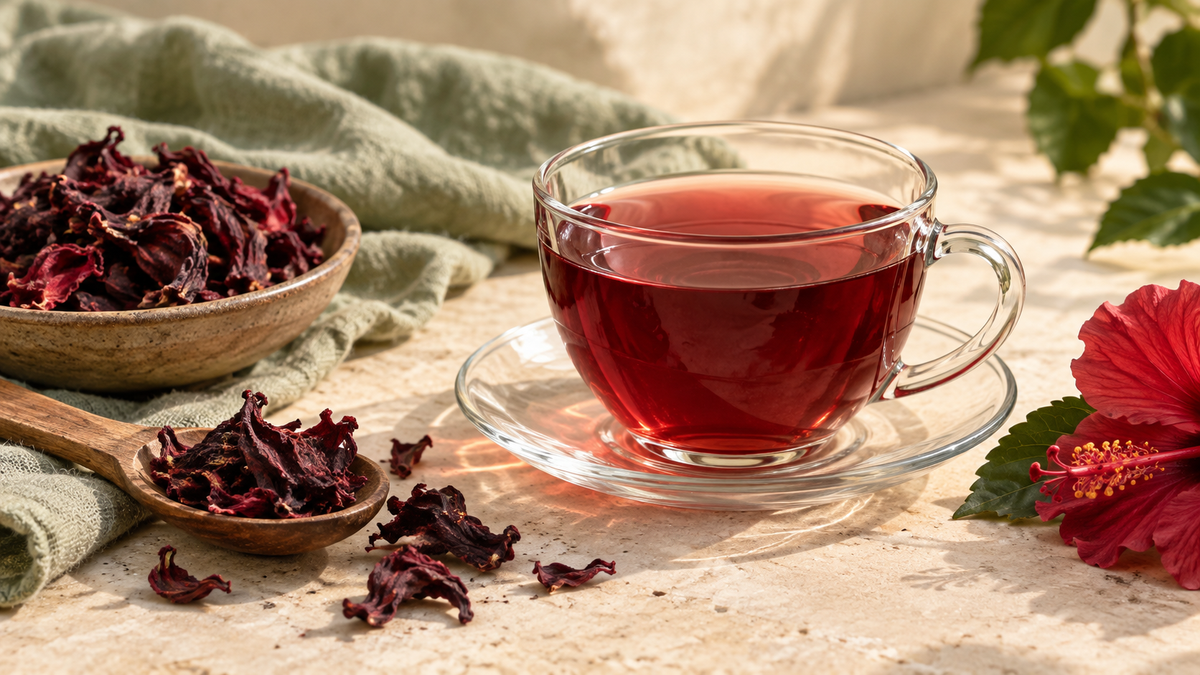 Ruby gudhal masala tea with cinnamon, cardamom and cloves