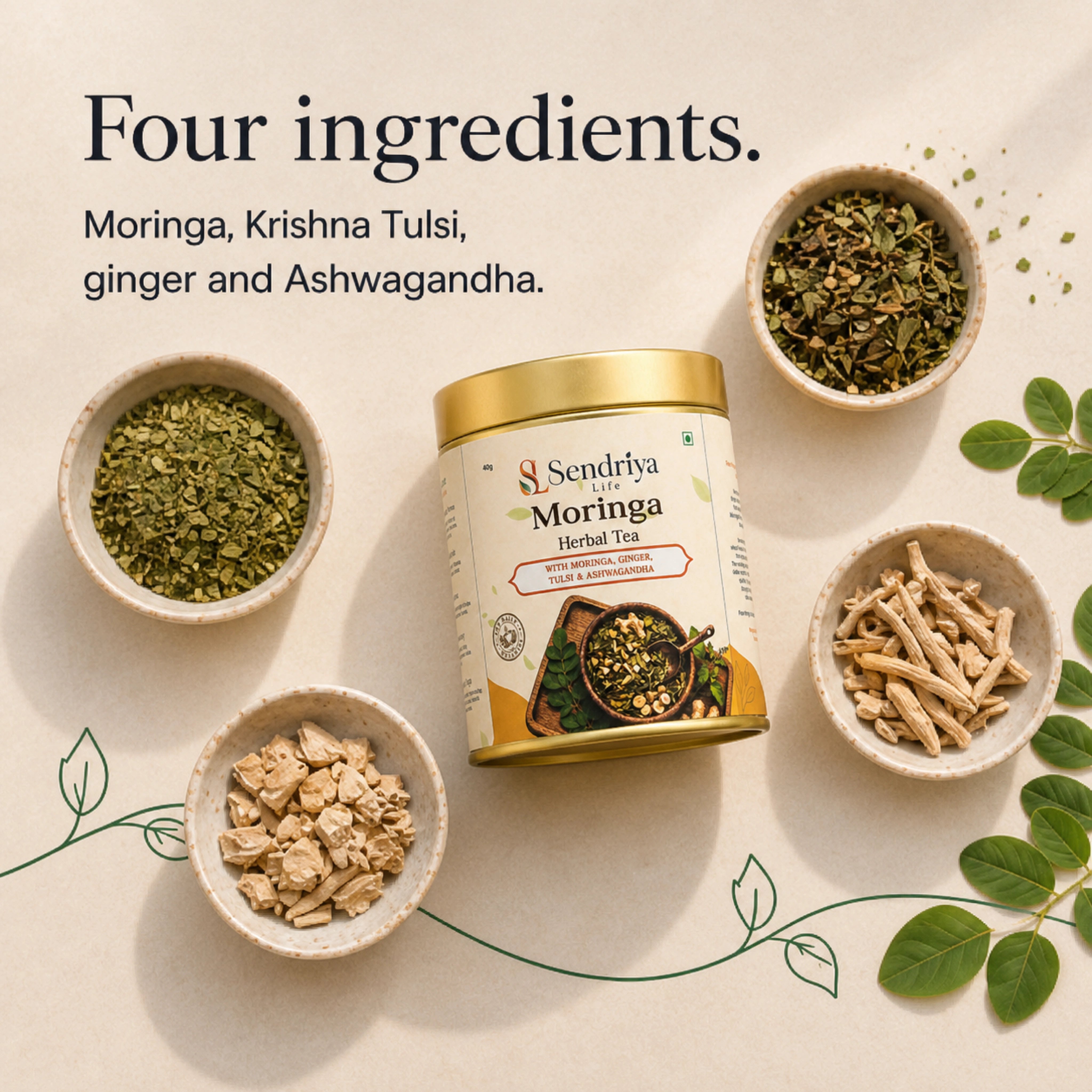 Moringa Herbal Tea Blend – 50g
