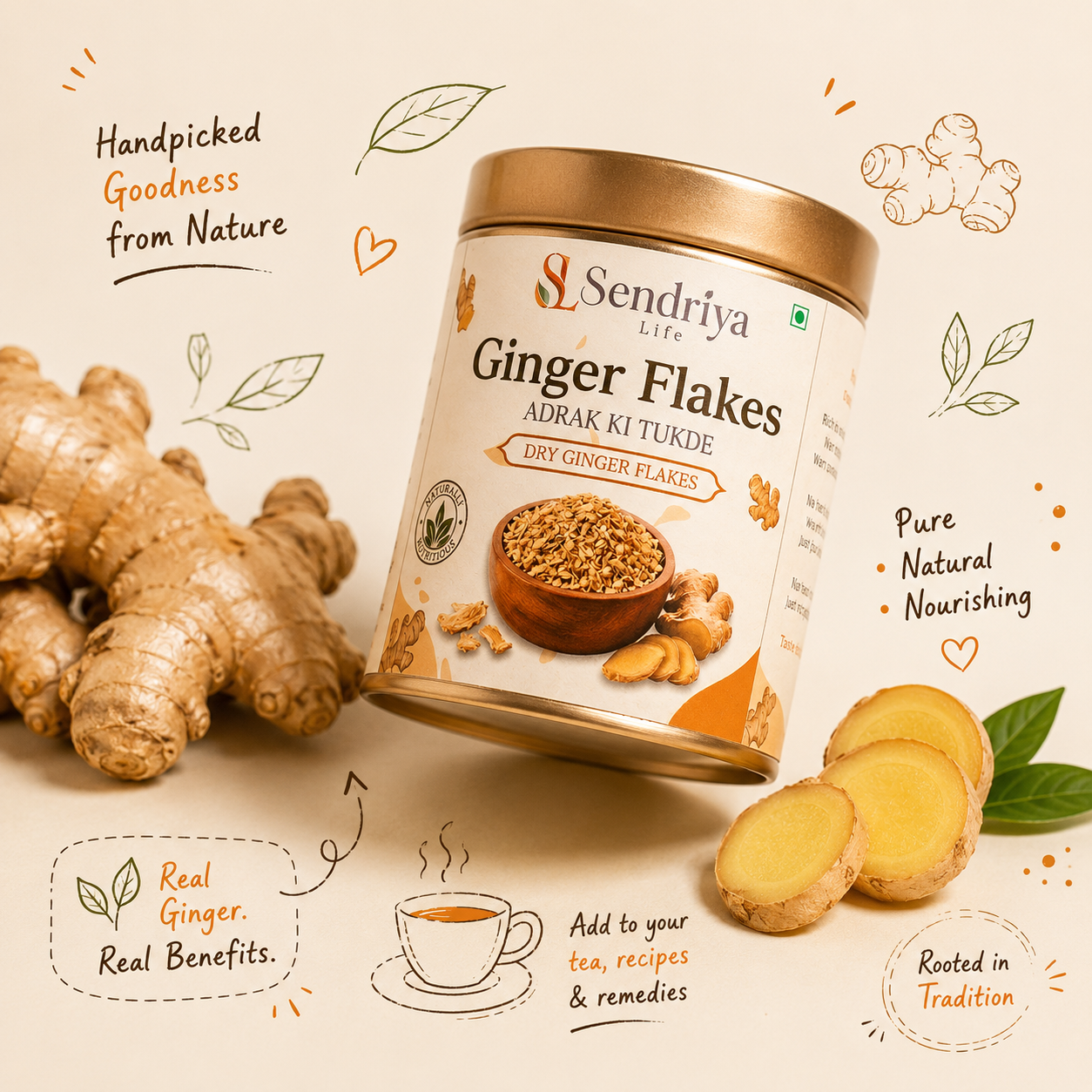 Dry Ginger Flakes