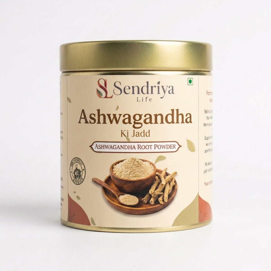 Sendriya Life Ashwagandha Root Powder product tin