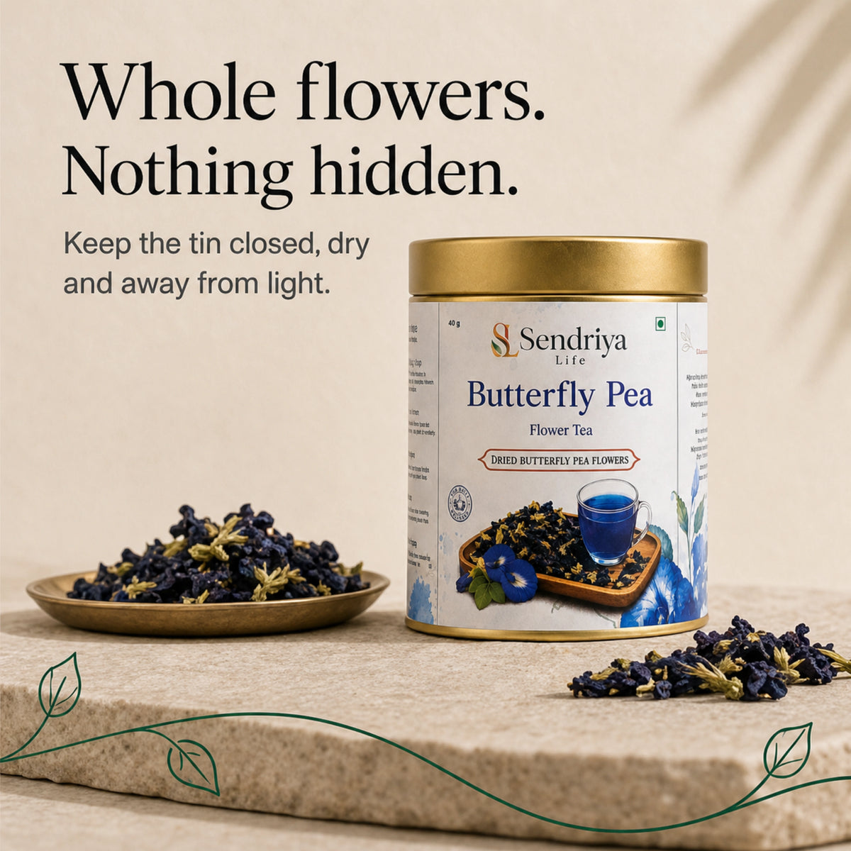 Butterfly Pea Flower Tea in an everyday kitchen setting
