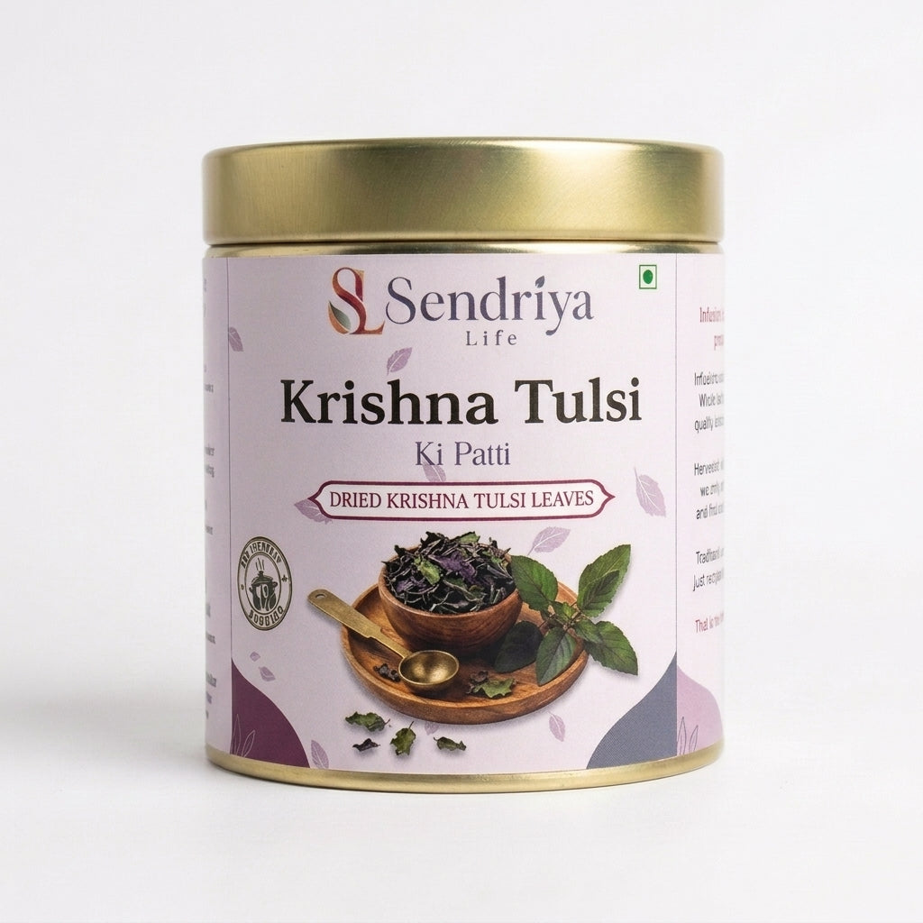 Sendriya Life Krishna Tulsi Dried Leaves product tin