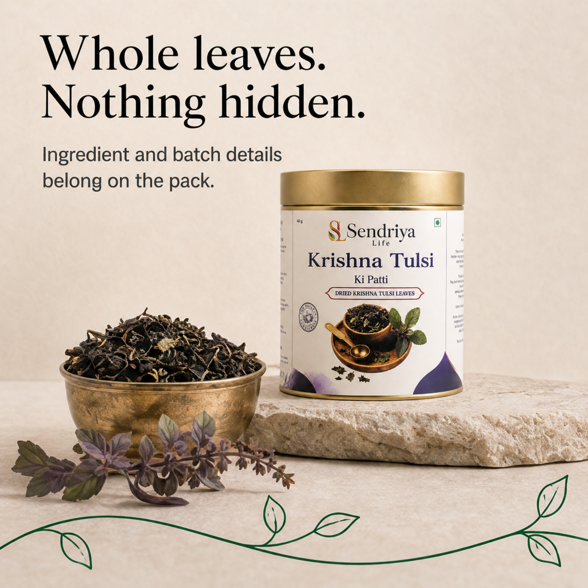 Krishna Tulsi Dried Leaves ingredient and product information