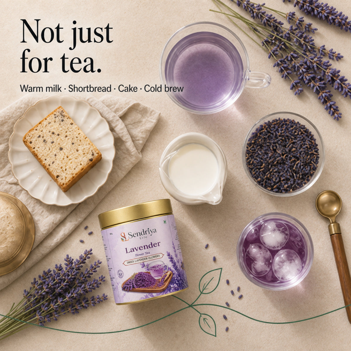 Lavender Flower Tea colour, texture and aroma