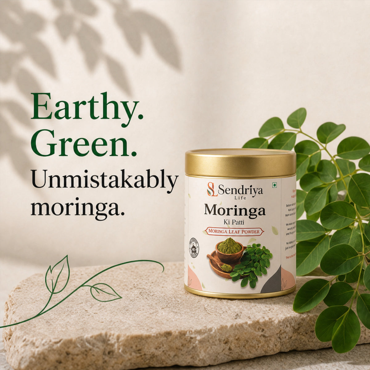 Moringa Leaf Powder colour, texture and aroma