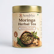 Moringa Herbal Tea tin — moringa, ginger, tulsi and ashwagandha — Sendriya Life
